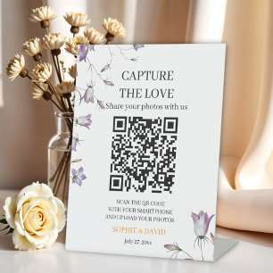 Elegant Floral Capture the Love Wedding Sign