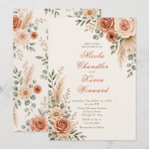 Elegant Floral Ceremony Invitation