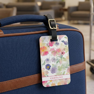 Elegant Floral Chic Stylish Girly Luggage Tag