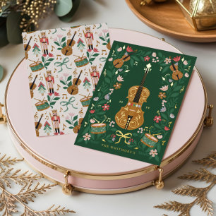 Elegant Floral Christmas Nutcracker Ballet Musical