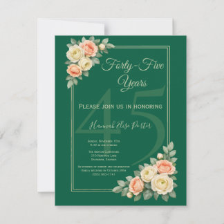Elegant Floral Corner Frame Birthday RSVP Card