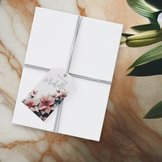 Elegant Floral Customisable Gift Tags