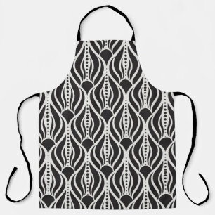 Elegant floral damask, art nouveau seamless patter apron