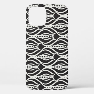 Elegant floral damask, art nouveau seamless patter iPhone 12 case