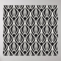 Elegant floral damask, art nouveau seamless patter