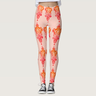 Elegant Floral Damask Chic Legging