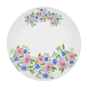 Elegant floral decoration pattern cutting board