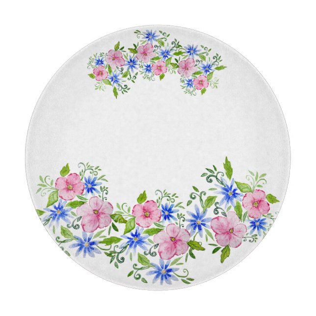 Elegant floral decoration pattern cutting board (Front)
