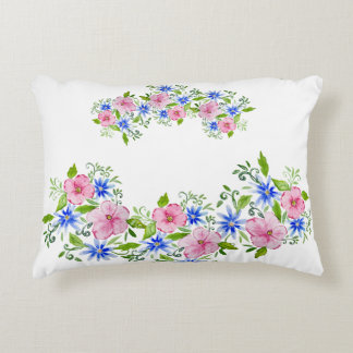 Elegant floral decoration pattern throw pillow