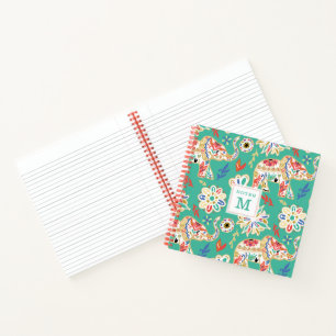 Elegant Floral Decorative Ornate Elephant Pattern Notebook