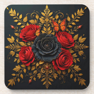 Elegant Floral Design Coaster