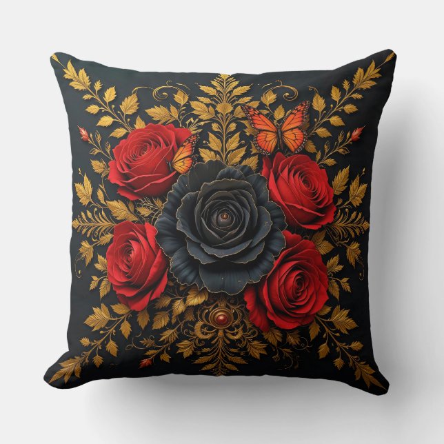 Elegant Floral Design Cushion (Front)