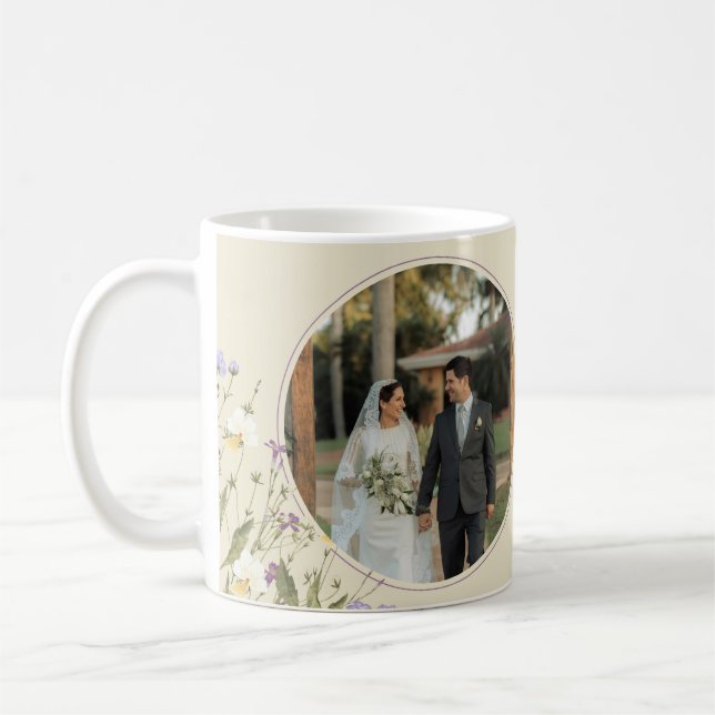 Elegant Floral Design for Bridesmaid Gifts Coffee Mug (Left)