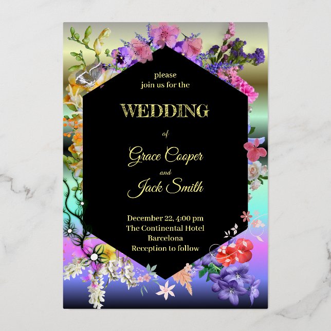 Elegant floral design/ geometric border (Front)
