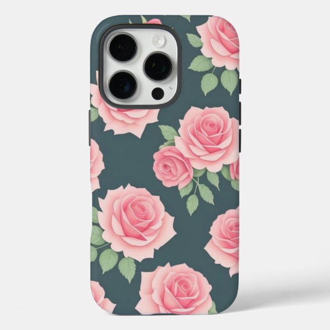 Elegant Floral Design iPhone Case (Back)