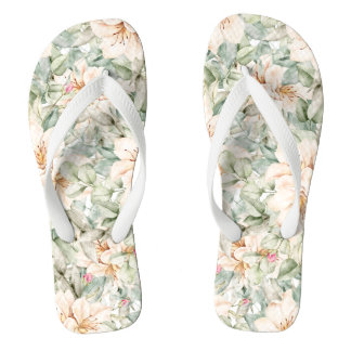 elegant floral design jandals