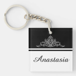 Elegant floral design key ring