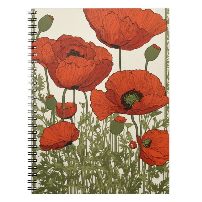 Elegant floral design  notebook (Front)
