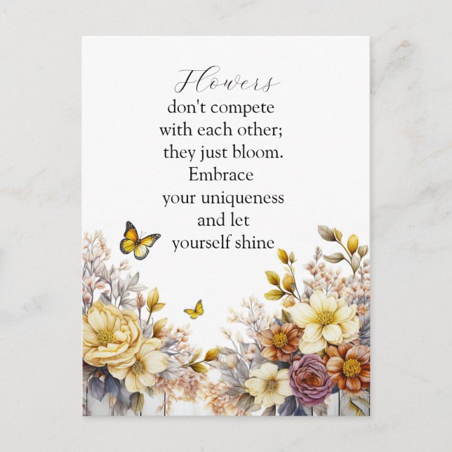Elegant Floral Design Postcard (Front)