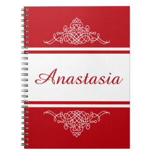 Elegant floral design spiral notebook