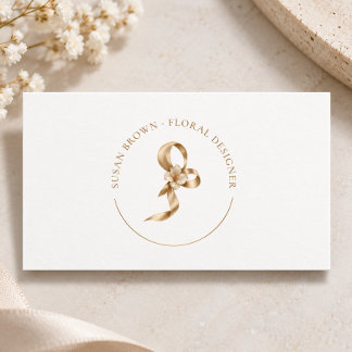 Elegant Floral Designer Business Card
