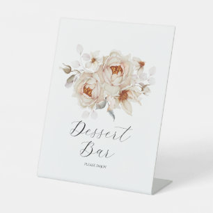 Elegant Floral Dessert Bar Sign for Weddings