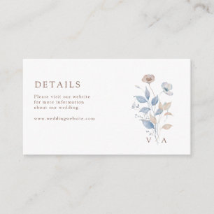 Elegant Floral Detail Enclosure Card
