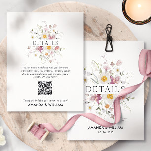 Elegant Floral Details Enclosure Card