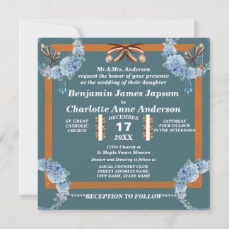 Elegant Floral Dream Catcher Customised Wedding   Invitation
