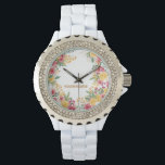 Elegant Floral Dual Name Bridal Shower Invitation Watch<br><div class="desc">Celebrate love and togetherness with this beautifully designed Bridal Shower Invitation featuring soft watercolor florals in warm autumn tones of blush, yellow, and green. This customisable card highlights both names—Nil Zaman and Akash Ahamed—in bold Art Deco-inspired typography, making it perfect for a modern and inclusive celebration. The clean, elegant layout...</div>