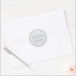 Elegant Floral Dusty Blue Teal Flower Wedding Classic Round Sticker<br><div class="desc">These stickers perfectly coordinate with the Elegant Floral wedding collection. They would be excellent as invitation envelope stickers,  or as the finishing detail on your favours.</div>