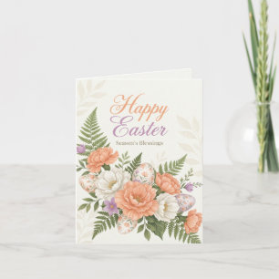 Elegant Floral Easter Blessings Brunch Invitation 