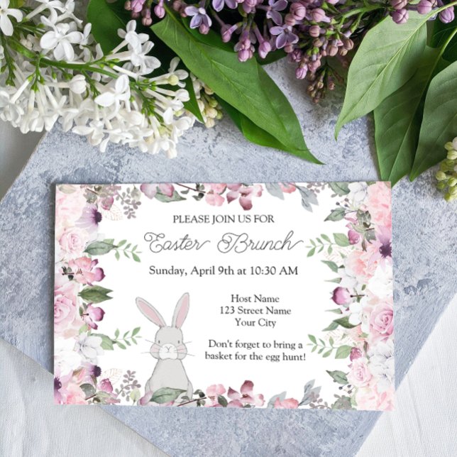 Elegant Floral Easter Brunch Invitation (Creator Uploaded)