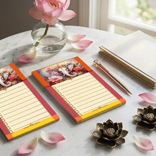 Elegant Floral Elephant Personalised To-Do List Post-it Notes