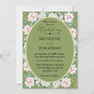 Elegant Floral Embrace Wedding Invitation