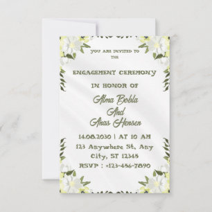 Elegant Floral Engagement Invitation