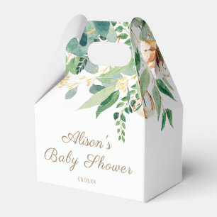 Elegant Floral Eucalyptus Greenery Baby Shower Favour Box
