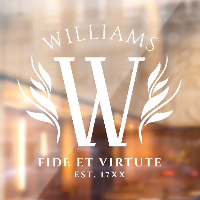 Elegant Floral Family Surname Monogram Motto (Sheet 2)