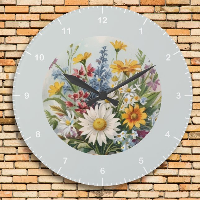 Elegant Floral Farmhouse Large Clock (Creator Uploaded)