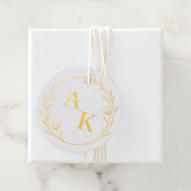 Elegant Floral  Favour Tags (With Box)