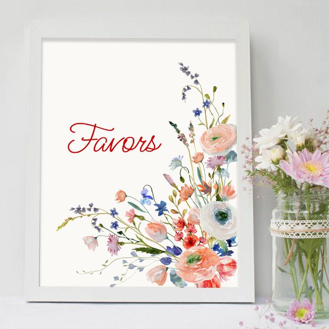 Elegant Floral Favours Poster (Creator Uploaded)