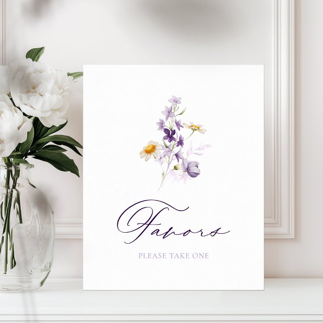 Elegant Floral Favours Sign (Creator Uploaded)
