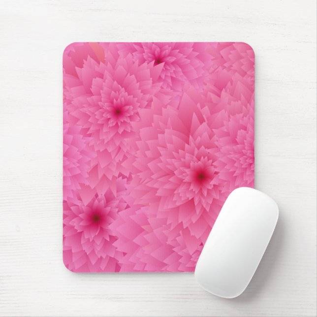 Elegant Floral Flower Mouse Pad with Unique Design (With Mouse)