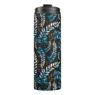 Elegant Floral Foliage Thermal Tumbler