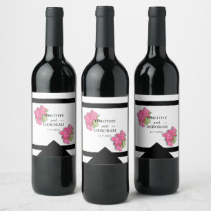Elegant Floral Food and Beverage Label Set
