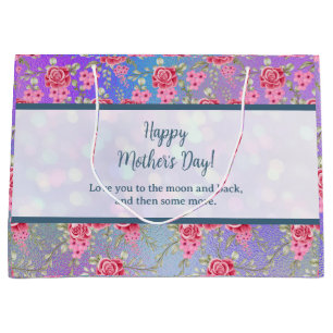 Elegant Floral Frame: for Every Occasion Large Gift Bag