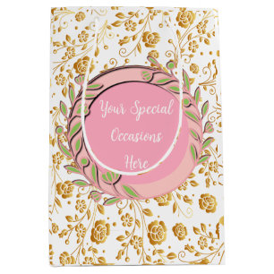 Elegant Floral Frame: for Every Occasion Medium Gift Bag
