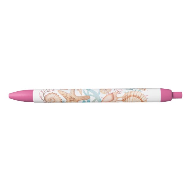 Elegant Floral Frame Pattern Ink Pen (Front)
