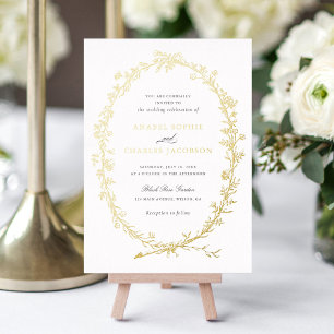 Elegant Floral Frame Vintage Botanical Wedding
