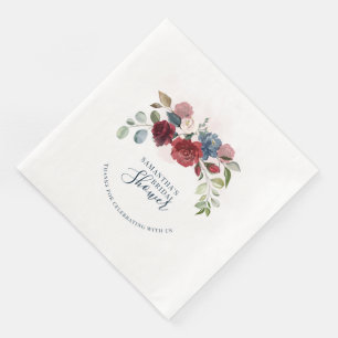 Elegant Floral Future Mrs Bridal Shower Napkin